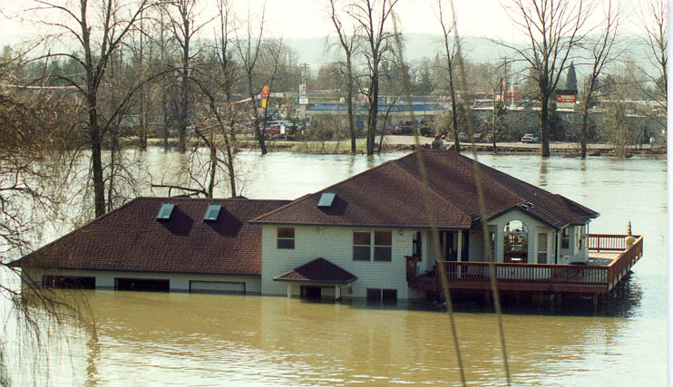 February 1996 flood near Woodland