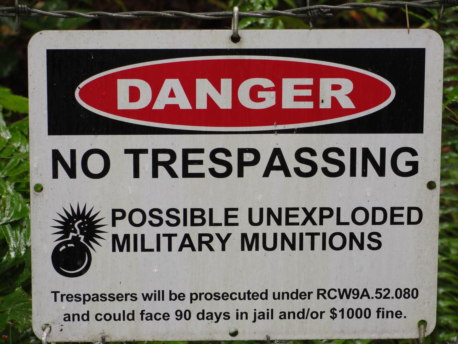 Camp Bonneville no trespassing sign