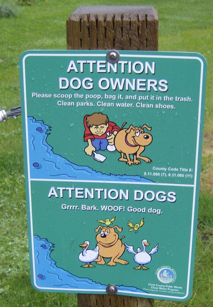 Sccop sign at a county park.