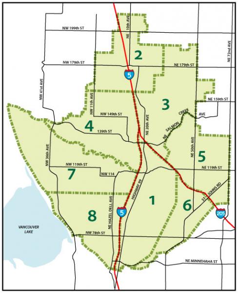 unincorporated clark county map