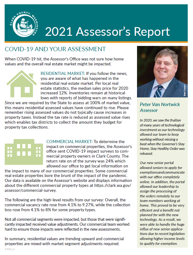 2021 Assessor's Report first page