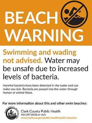 Beach warning - Bacteria