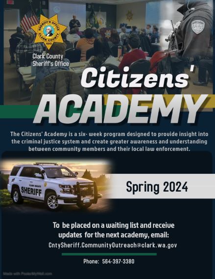 Citizens' Academy recruitment flyer