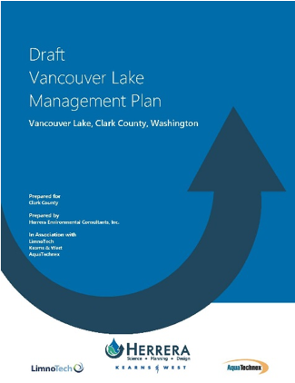 Cover of draft of Vancouver Lake Management Plan