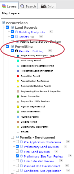 MapsOnline permits layer