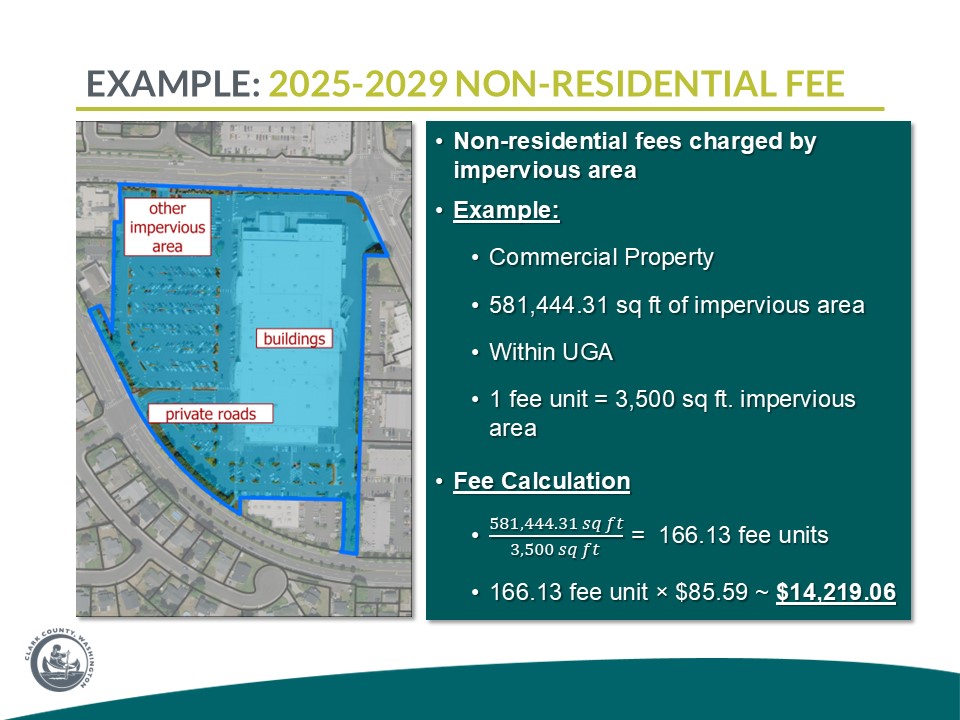 Clean Water Fee - Non residential