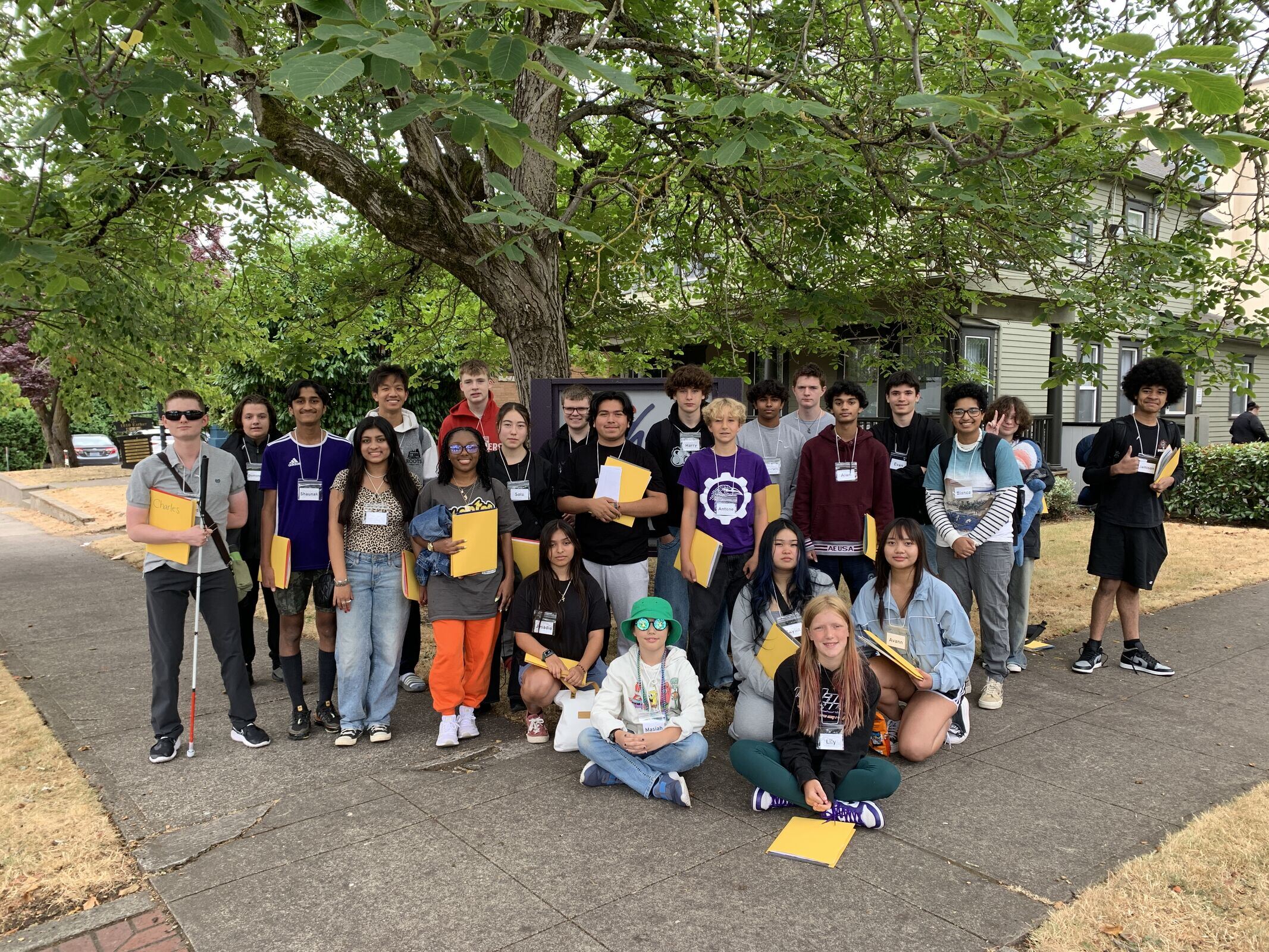 The 24 members of the 2024-25 Youth Commission