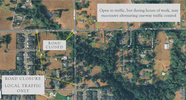 179th and 29th road closure