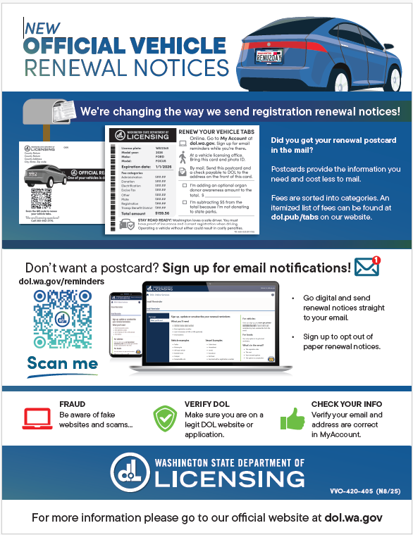 New Official Vehicle Renewal Notices
