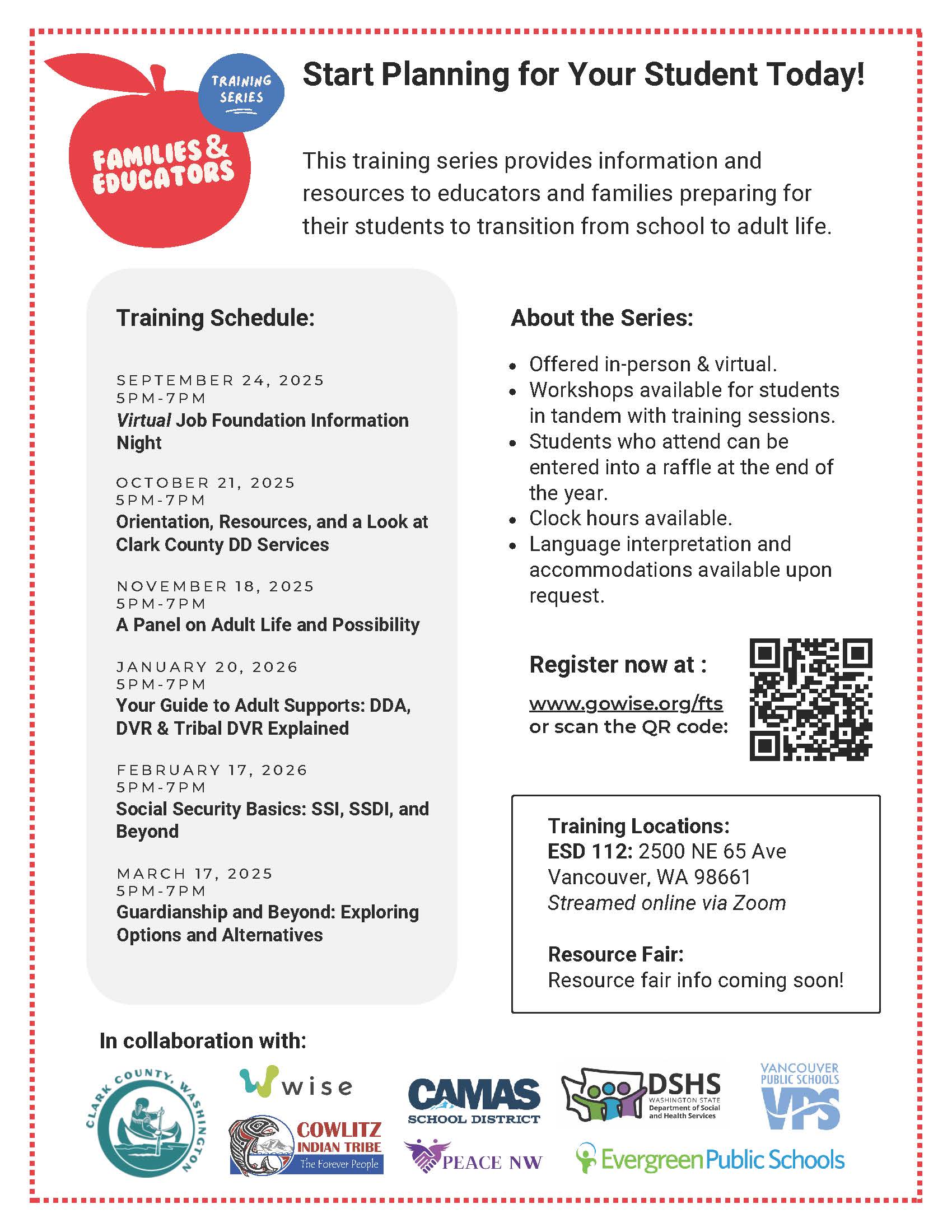 Family Training Series Flyer-English