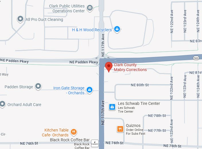 Map to Mabry Work Center