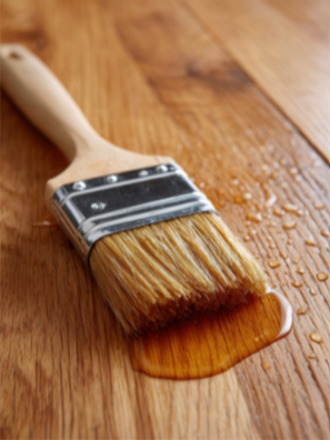 Paint Brush on wood panel