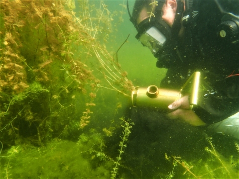 DASH milfoil harvesting, photo credit Wisconsin Land and Water Conservation