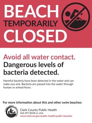 Beach closure - Bacteria