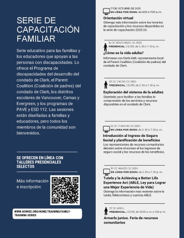 2023-24 Family Training Series Flyer Spanish.jpg
