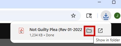 Opening Downloads Folder