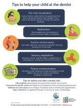 List of tips for parents to help child at the dentist